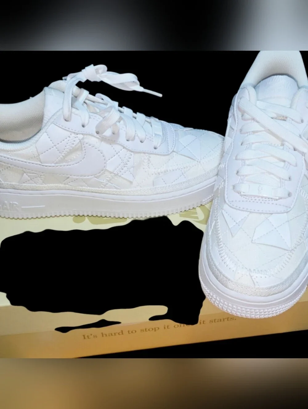Nike Design By Billie Elish All-White Quilted Sneakers - Classic Swoosh Design